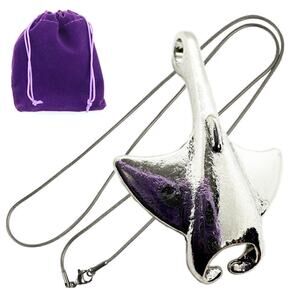 Stingray Necklace - Fish Necklace with Metal Alloy Charm